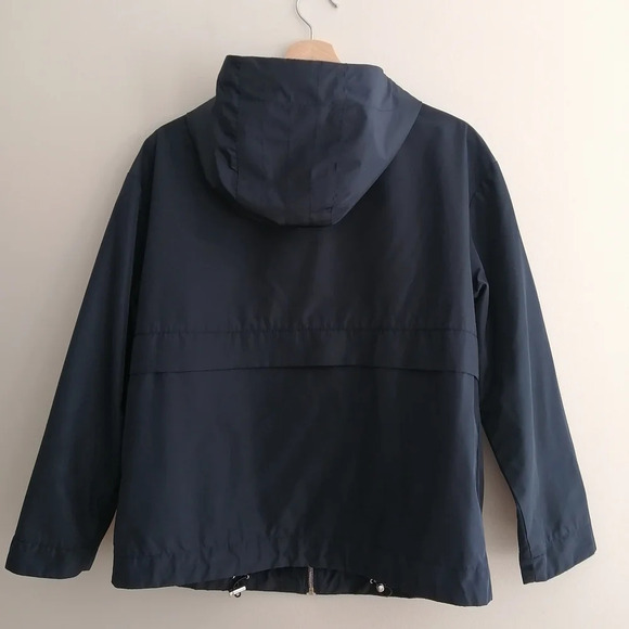 Maje Blima Colour Blocked Love Logo-Print Windproof Navy Zip Jacket 36 or Small - Picture 5 of 16